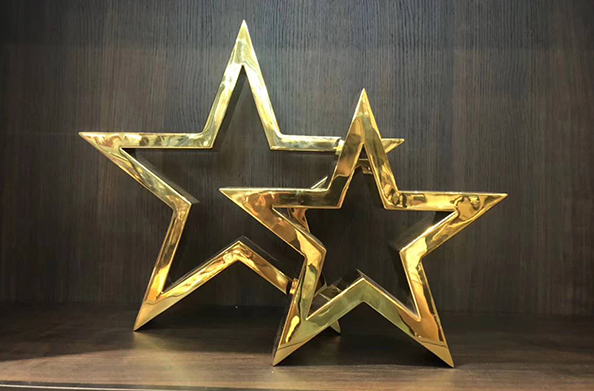 五角星造型不銹鋼折彎、激光、焊接、拋光加工